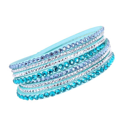 Sparkling Women's Rhinestone Layered Bracelet Jewelry