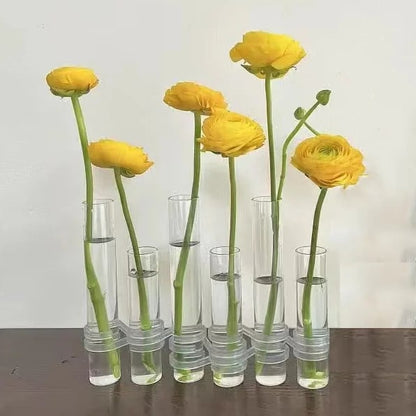 Adjustable Floral Glass Vase with Hinges