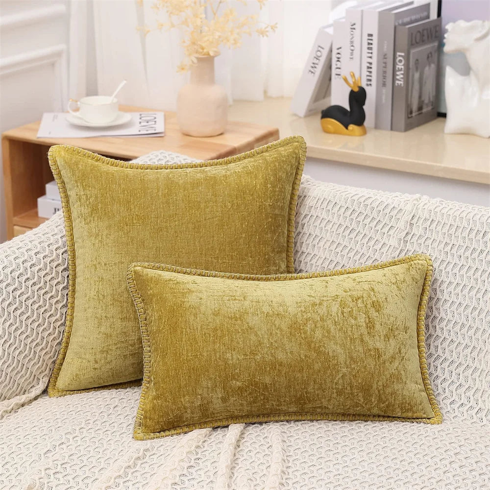 Plush Chenille Velvet Cushion Cover