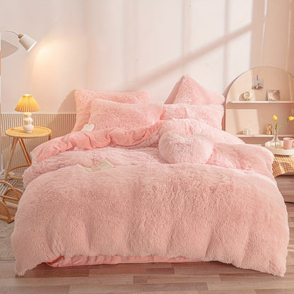 Cozy Fleece Duvet Cover Set with Zipper