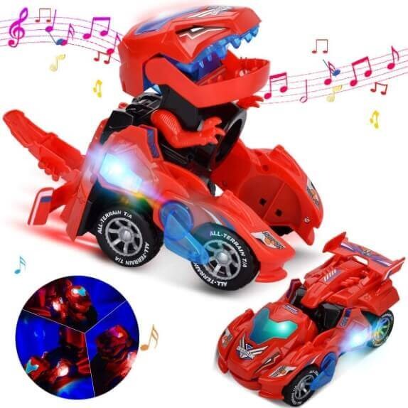 Cool LED Remote Control Dinosaur Toy Car