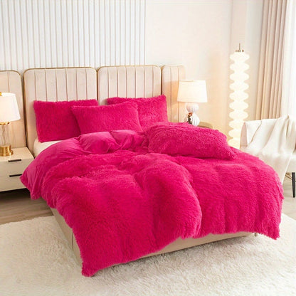 Cozy Fleece Duvet Cover Set with Zipper