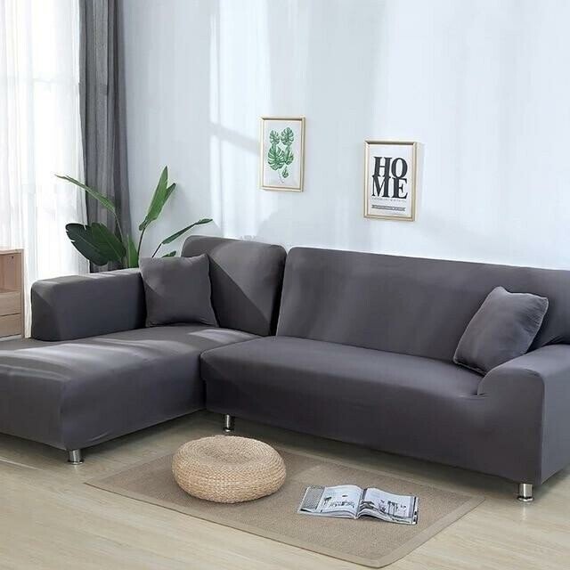 Fits Most Sofas Stretchy Slipcover - Solid Colors