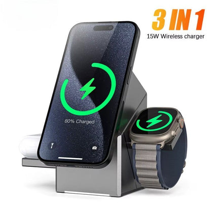 Compact 3 in 1 Wireless Charging Station