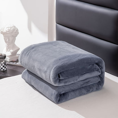Soft Gray Plush Blanket for All Seasons