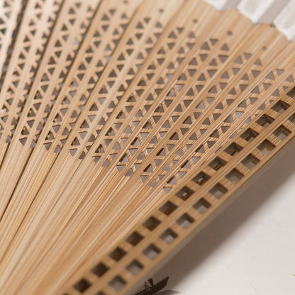 Natural Bamboo Silk Folding Fan