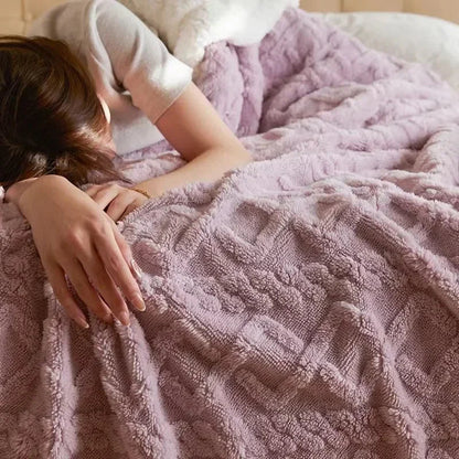 Plush Soft Woolen Throw Blanket