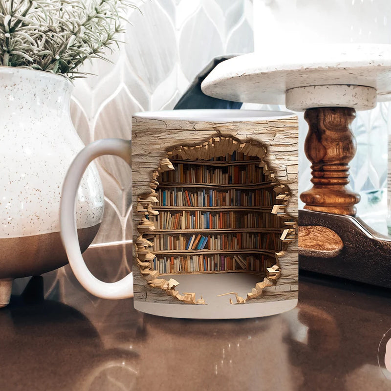 Unique 3D Book Mug