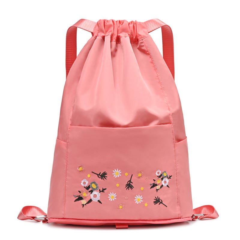 Casual Embroidered Cotton Yoga Tote Bag