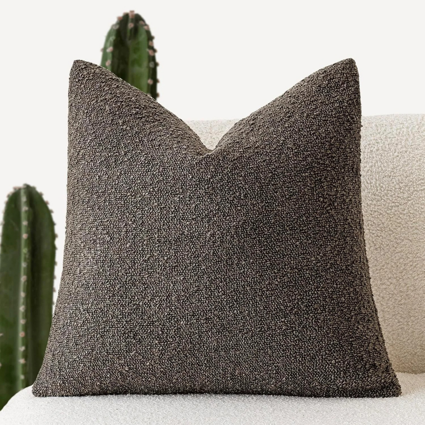 Soft Boucle Throw Pillow Cover 45x45cm Home Decor