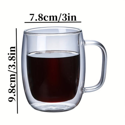 Premium Double Walled Glass Coffee Mug