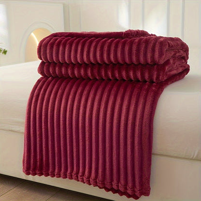 Cozy Fleece Blanket with Textured Pattern