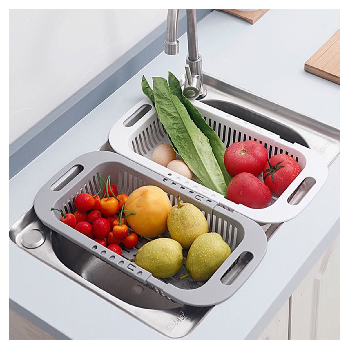 Easy Fruit Washing Drain Tray