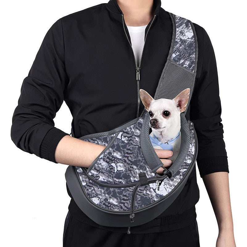 Comfy Pet Sling Bag with Adjustable Strap & Pockets