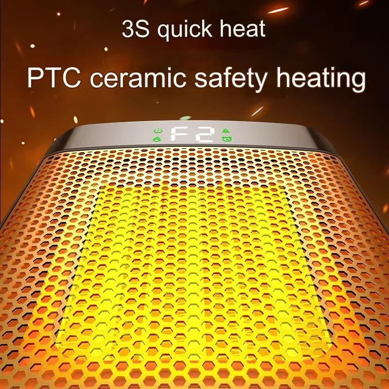 Compact 1500W Electric Space Heater with PTC Fan
