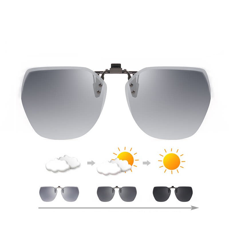 Polarized Clip On Sunglasses for Men Driving Outdoor