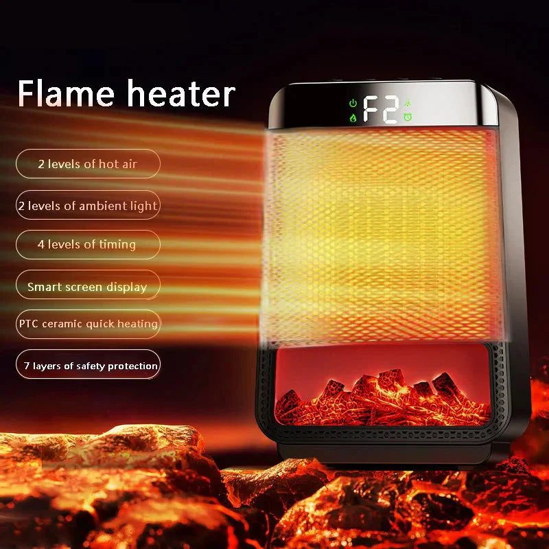 Compact 1500W Electric Space Heater with PTC Fan - Yeezlab
