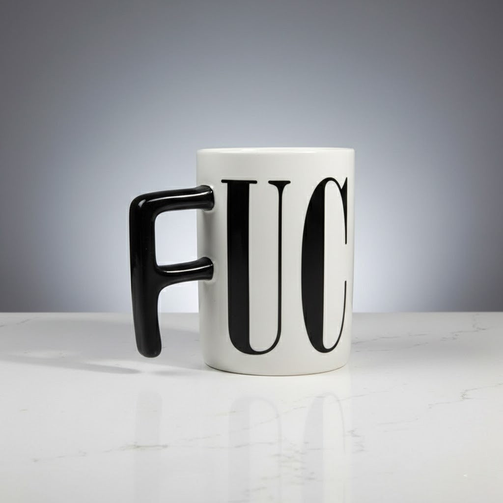 Bold Black Ceramic Coffee Mug