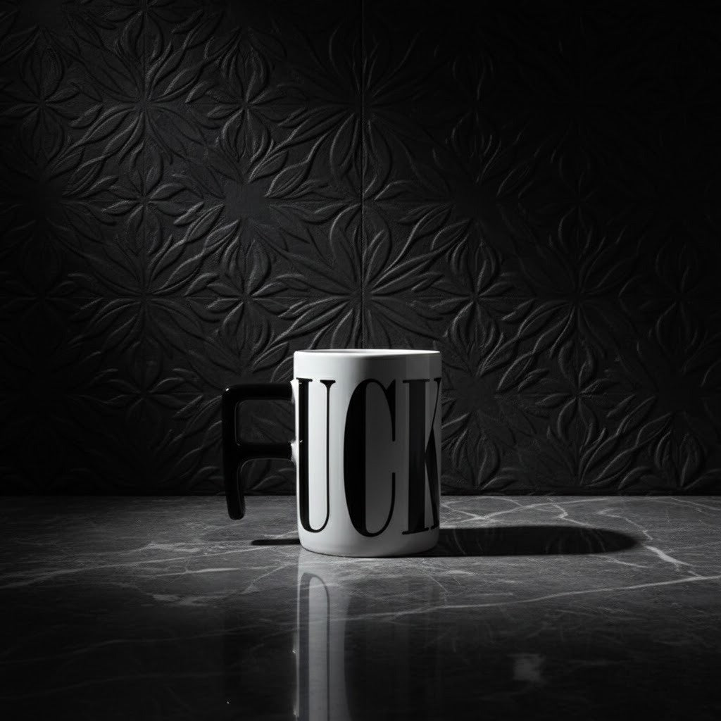 Bold Black Ceramic Coffee Mug