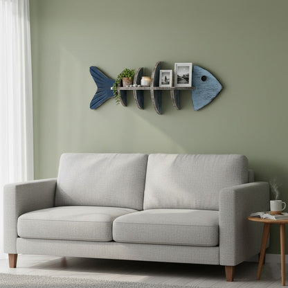 Rustic Wooden Wall Shelf