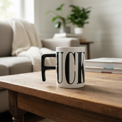 Bold Black Ceramic Coffee Mug
