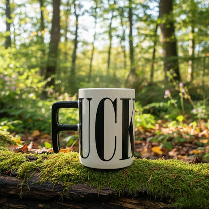 Bold Black Ceramic Coffee Mug