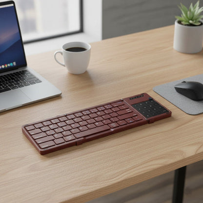Compact Folding Wireless Bluetooth Keyboard