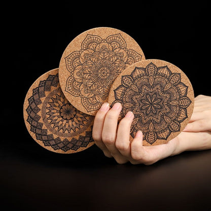 Colorful Cork Coasters Set of 4