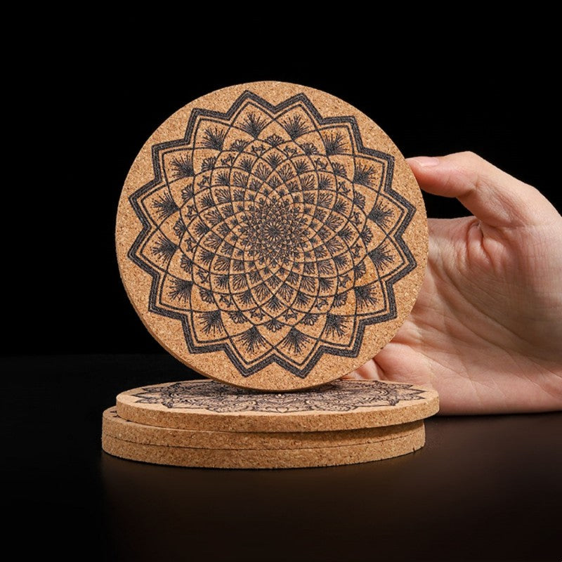 Colorful Cork Coasters Set of 4