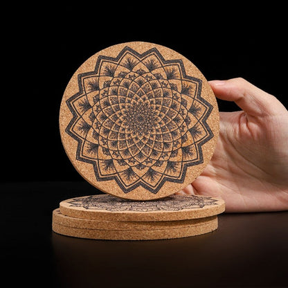 Colorful Cork Coasters Set of 4