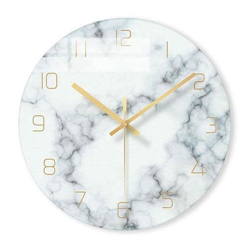 Luxury Marble Effect Wall Clock - Yeezlab