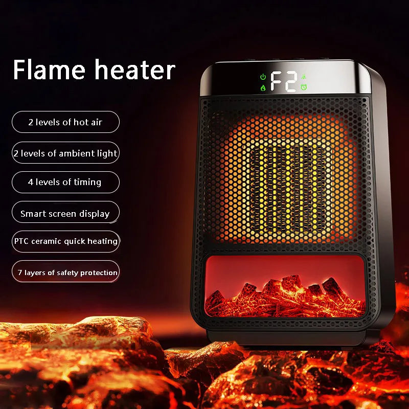 Compact 1500W Electric Space Heater with PTC Fan