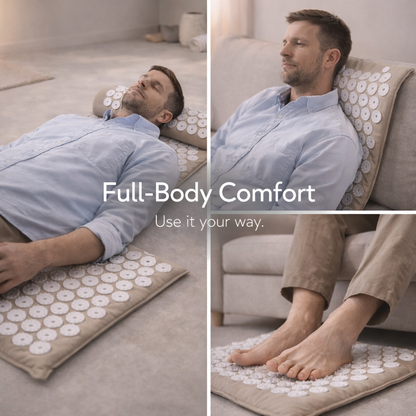 Acupressure Yoga Mat Set with Pillow