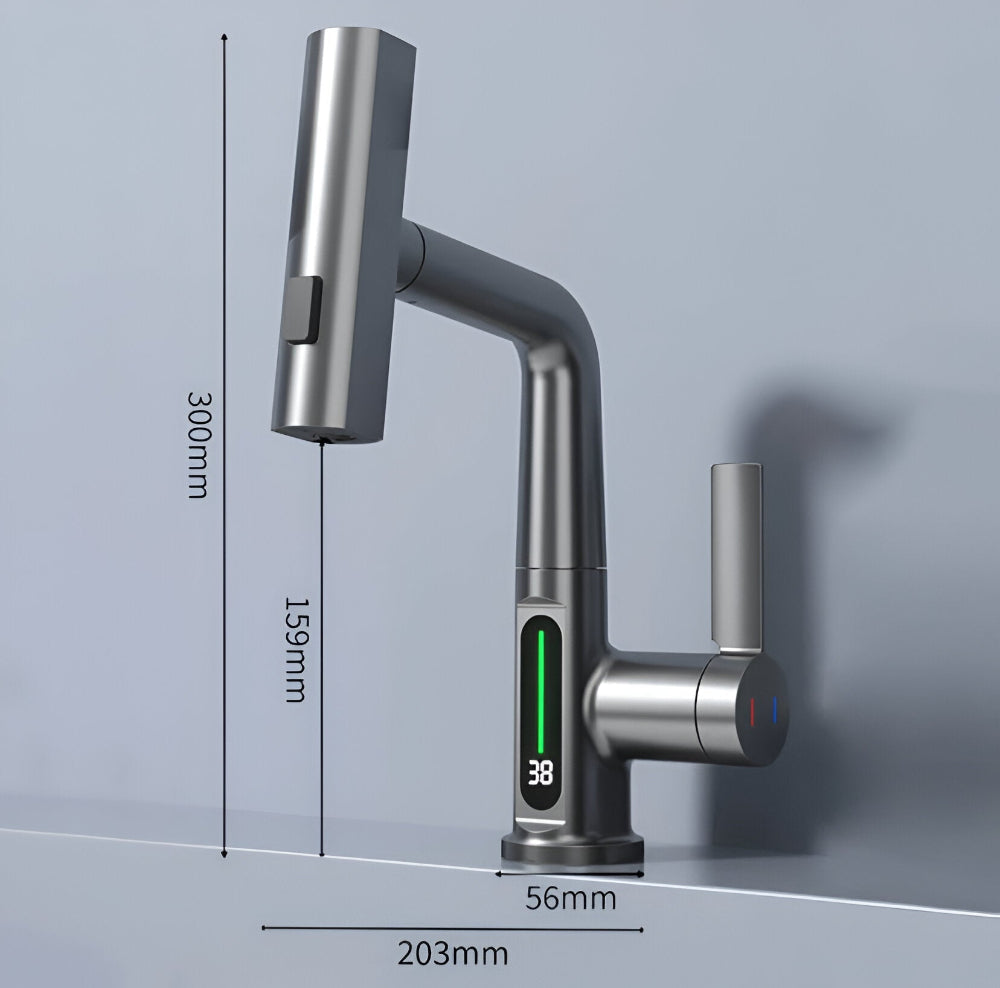 Touch Control Kitchen Faucet with Digital Temperature