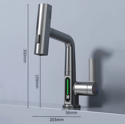 Touch Control Kitchen Faucet with Digital Temperature