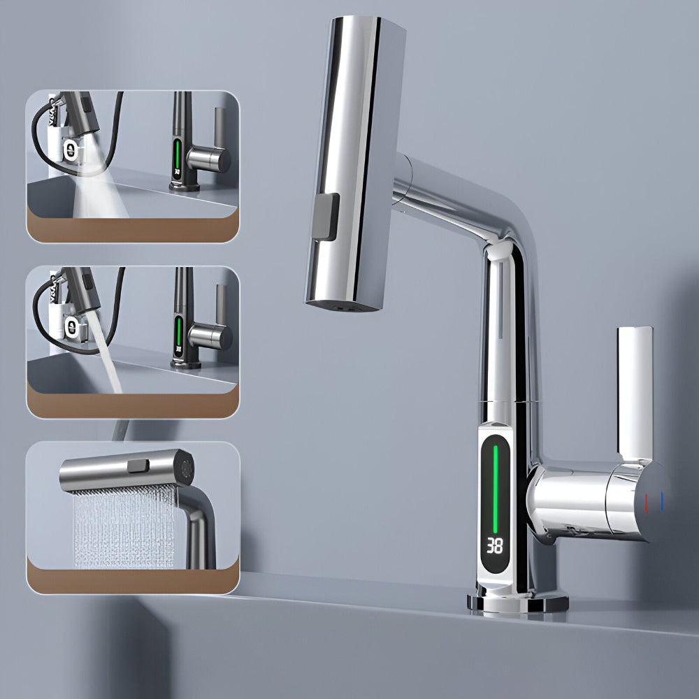 Touch Control Kitchen Faucet with Digital Temperature