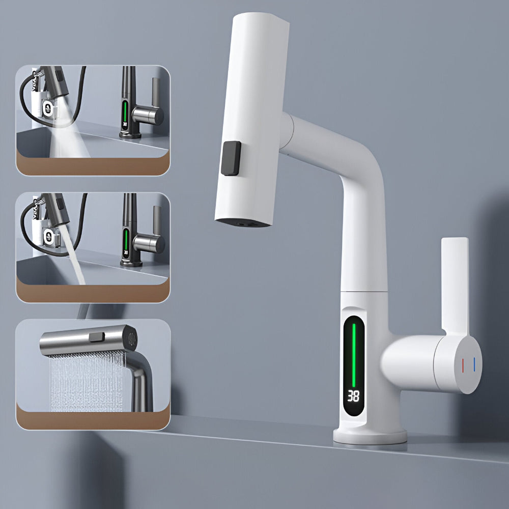 Touch Control Kitchen Faucet with Digital Temperature