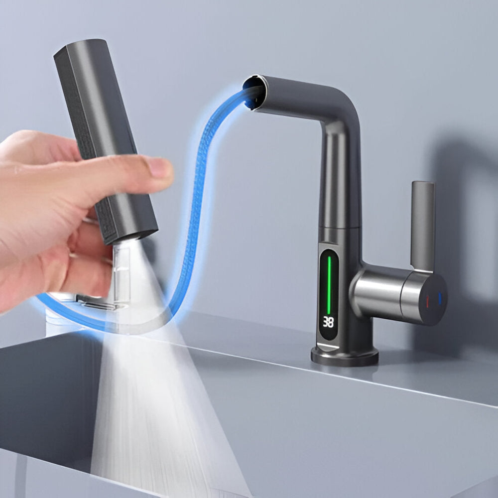 Touch Control Kitchen Faucet with Digital Temperature