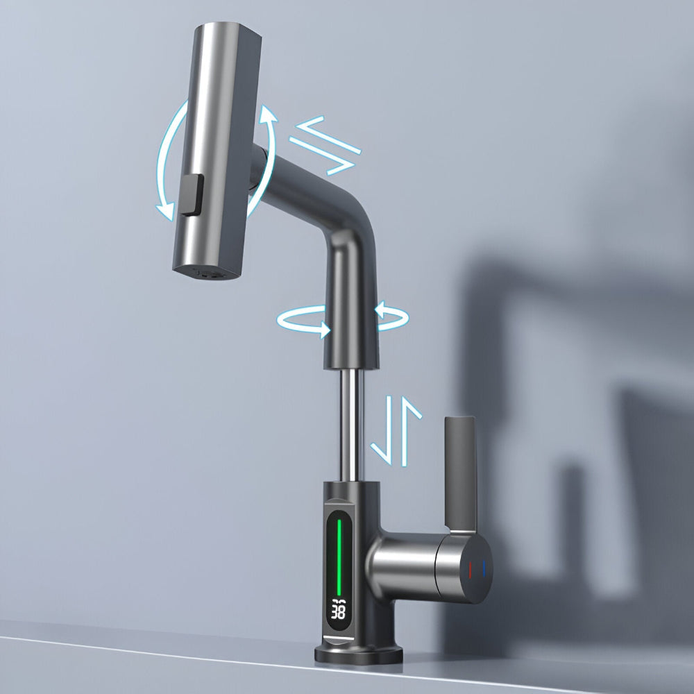 Touch Control Kitchen Faucet with Digital Temperature
