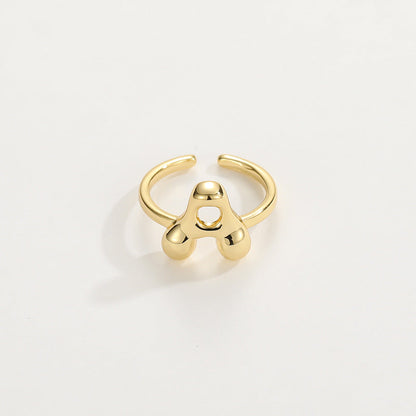 Fashionable Alphabet Initial Ring - Yeezlab