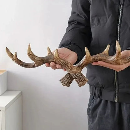 Rustic Wooden Antler Coat Hook