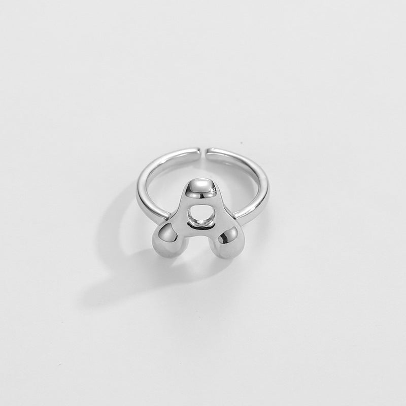 Fashionable Alphabet Initial Ring