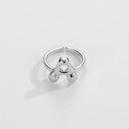 Fashionable Alphabet Initial Ring
