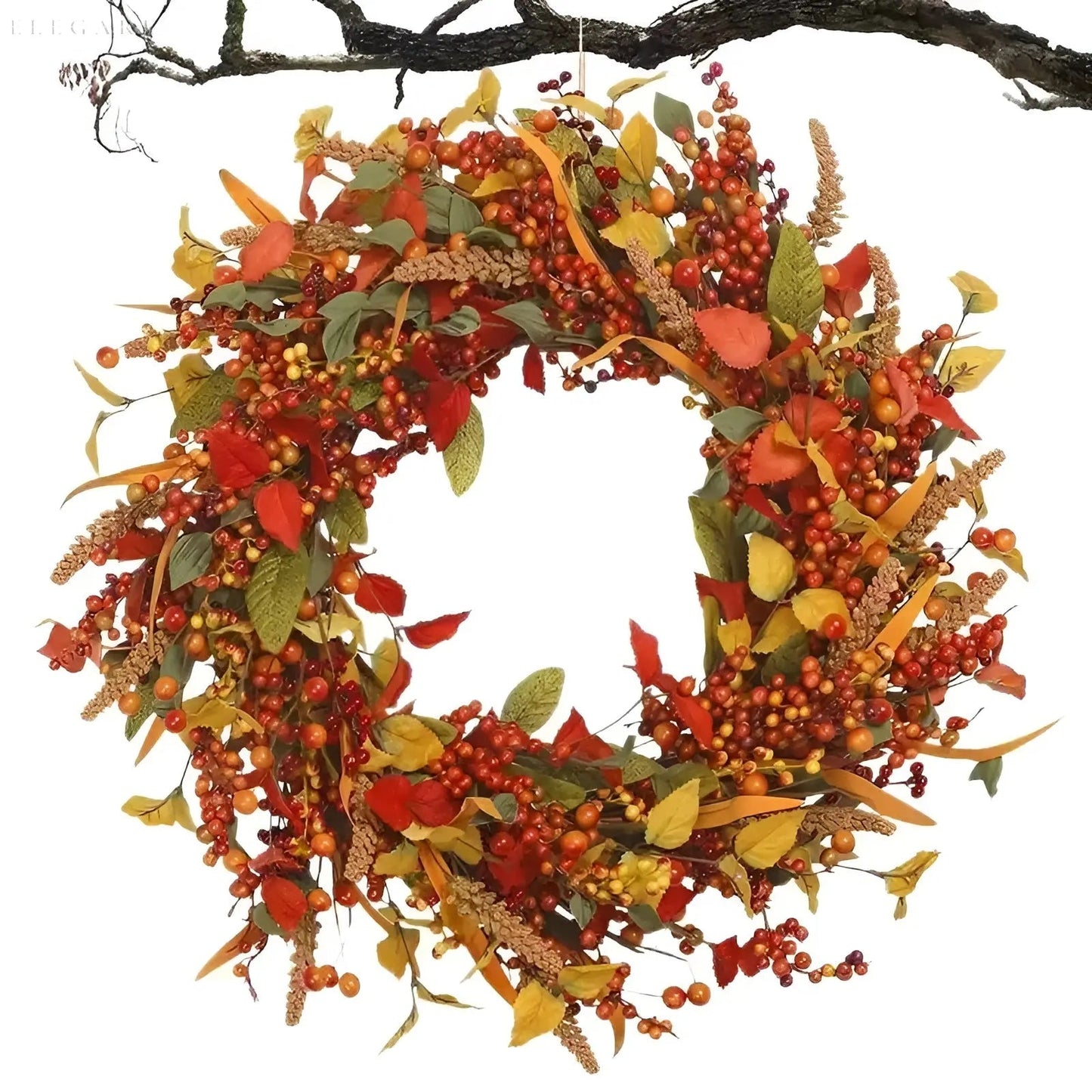 Fall Harvest Wreath for Front Door