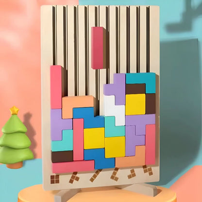 Educational Wooden Block Puzzle Toy for Kids