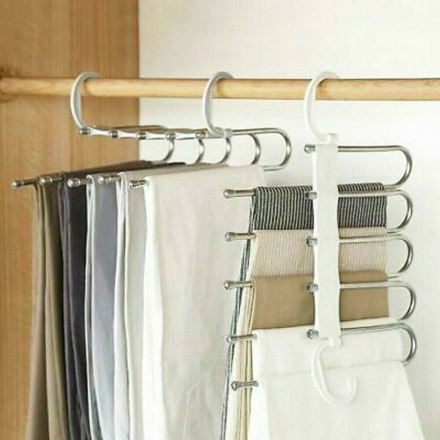Space-Saving 5-in-1 Rack Hanger Organizer