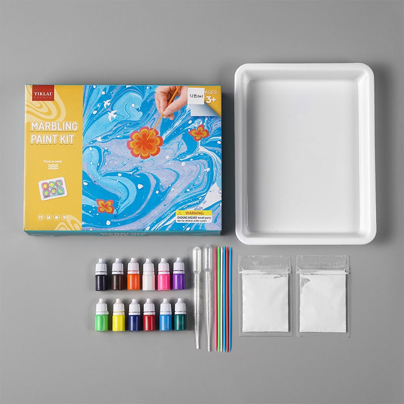 Colorful DIY Watercolor Marble Art Painting Kit