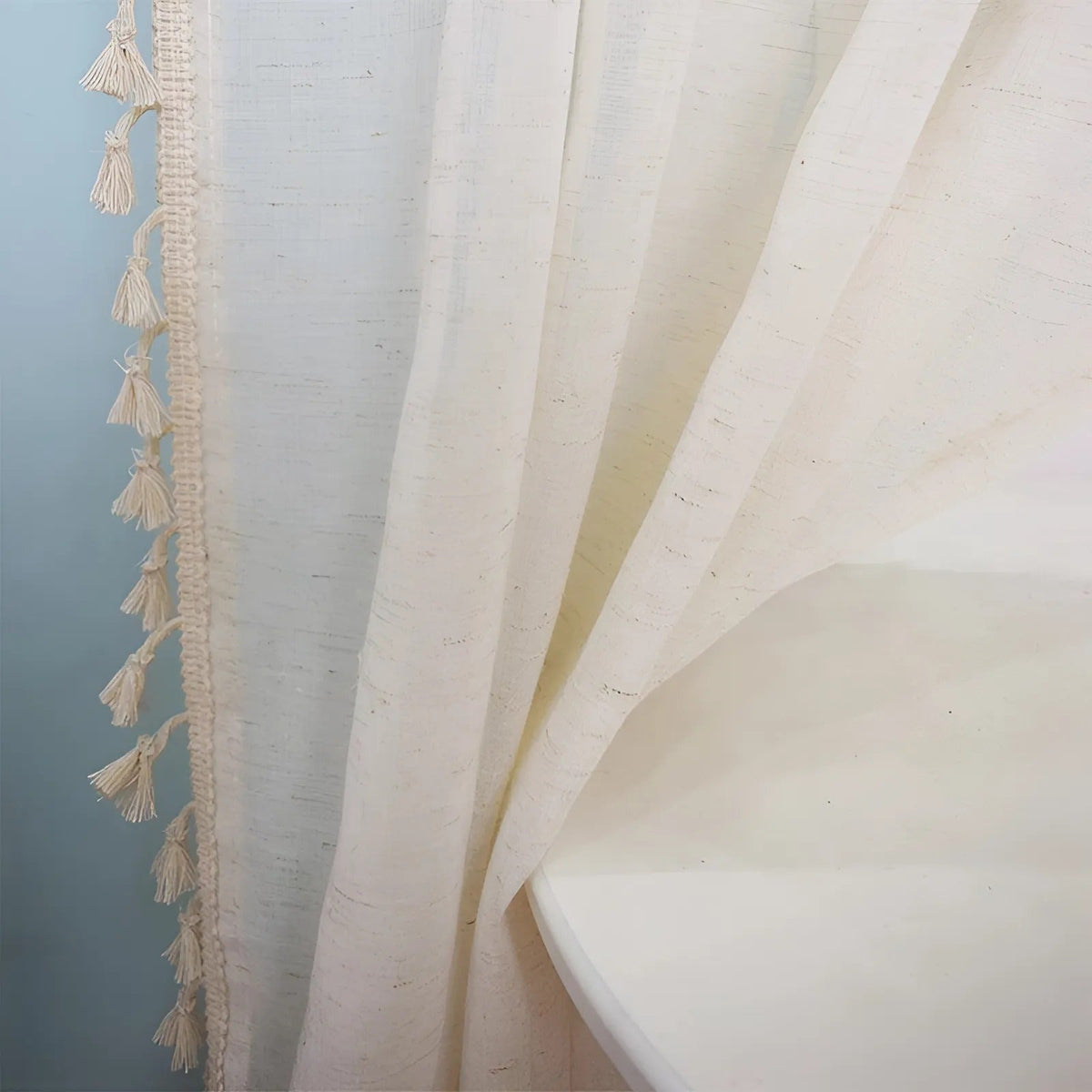Rustic Natural Fiber Window Curtains