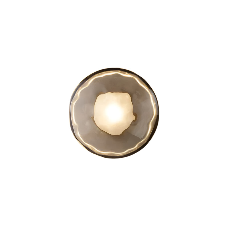 Minimalist Round Glass Wall Light