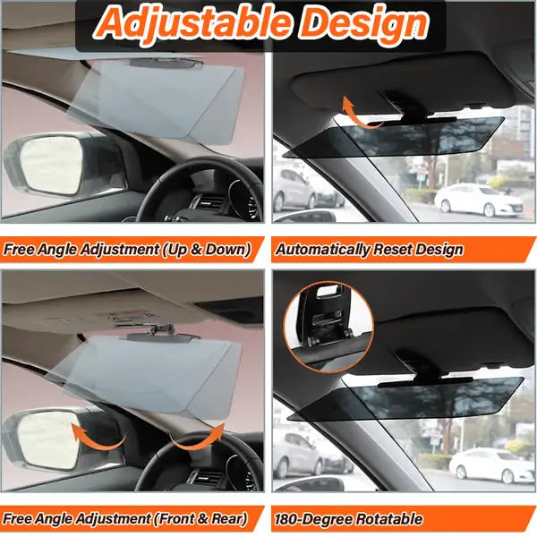 Anti-Glare Car Visor for Day and Night Driving